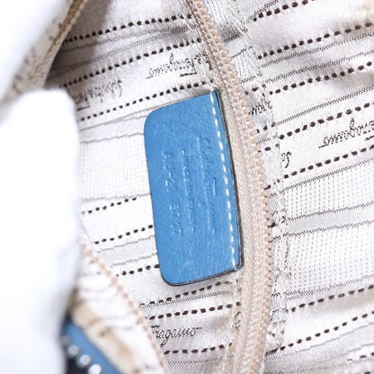 Salvatore Ferragamo Gancini Shoulder Bag Leather, BLUE, LEATHER, Shoulder bag