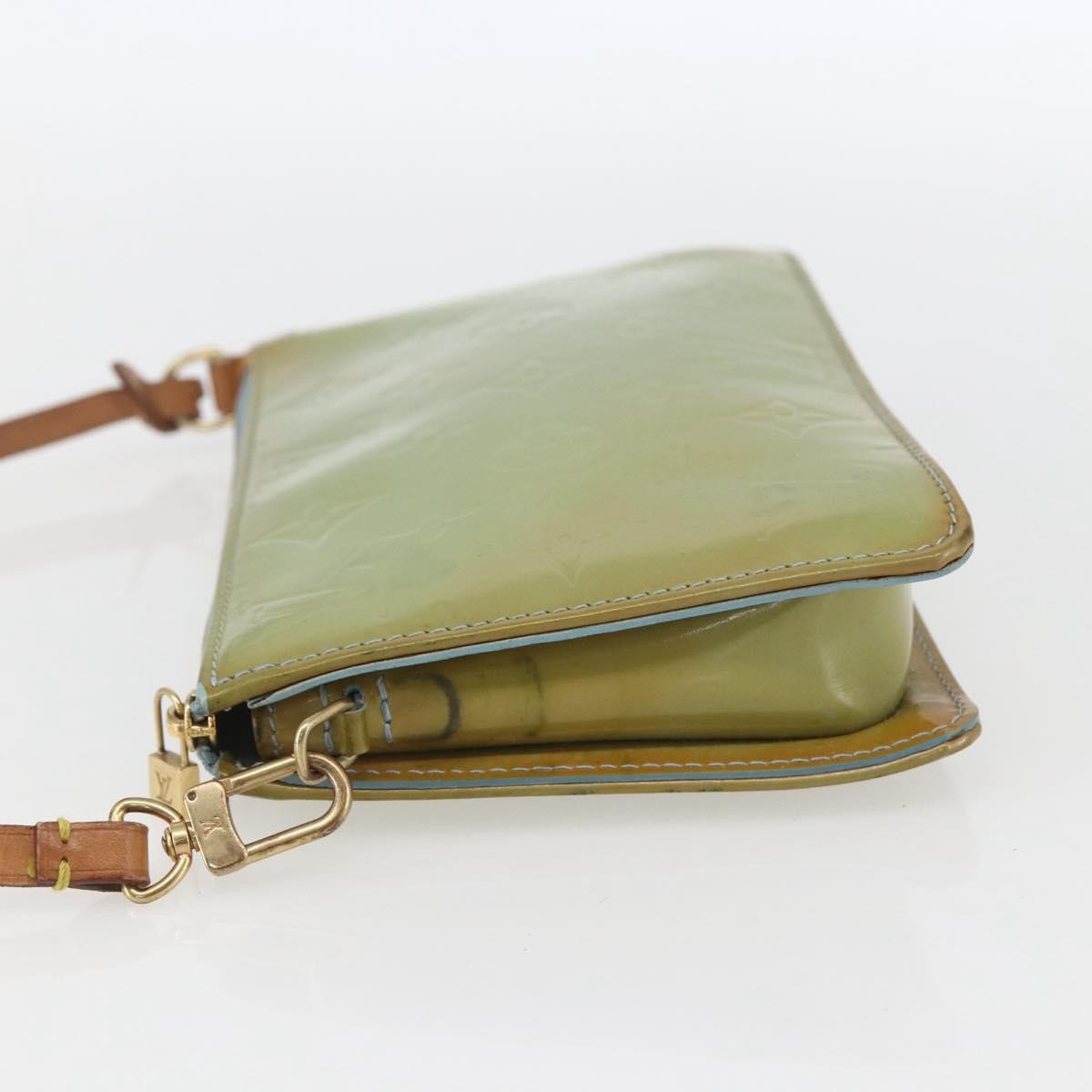 Louis Vuitton Lexington Pochette Monogram Vernis, GREEN, PATENT_LEATHER, Clutche & pouche