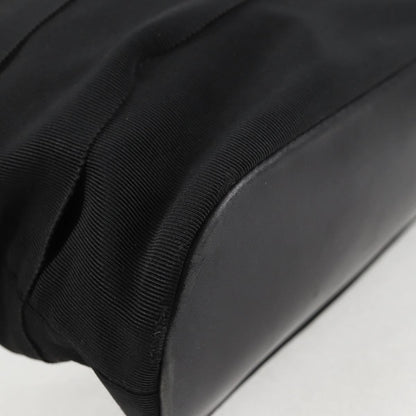 Salvatore Ferragamo Vala Shoulder Bag Nylon, BLACK, CANVAS, Shoulder bag