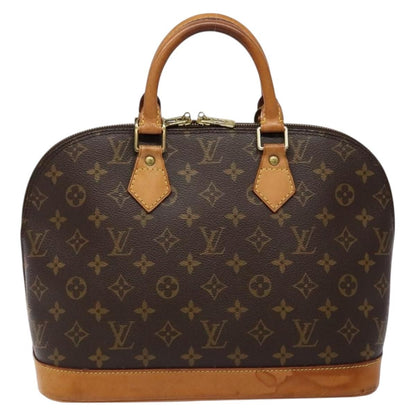 Louis Vuitton Alma Handbag Monogram Canvas, BROWN, CANVAS, Handbag