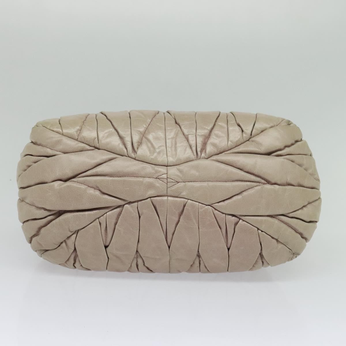 Miu Miu Coffer Convertible Satchel Matelasse Leather, BEIGE, LEATHER, Handbag