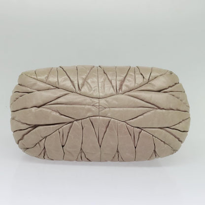 Miu Miu Coffer Convertible Satchel Matelasse Leather, BEIGE, LEATHER, Handbag
