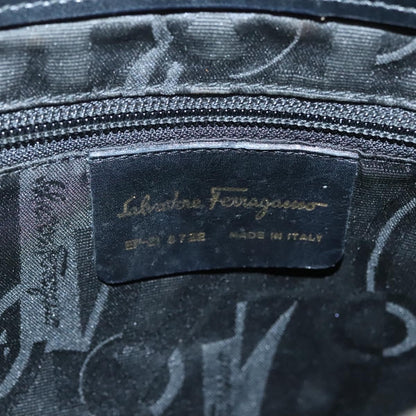 Salvatore Ferragamo Gancini Shoulder Bag Leather, BLACK, LEATHER, Shoulder bag