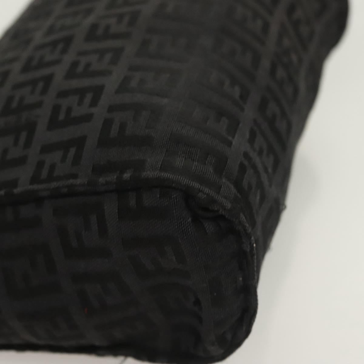 Fendi FF Logo Pouch Canvas, BLACK, CANVAS, Clutche & pouche