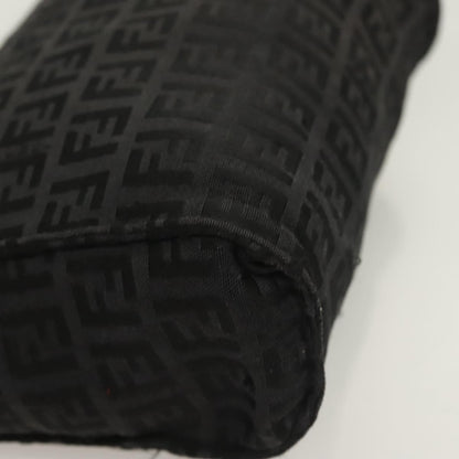 Fendi FF Logo Pouch Canvas, BLACK, CANVAS, Clutche & pouche