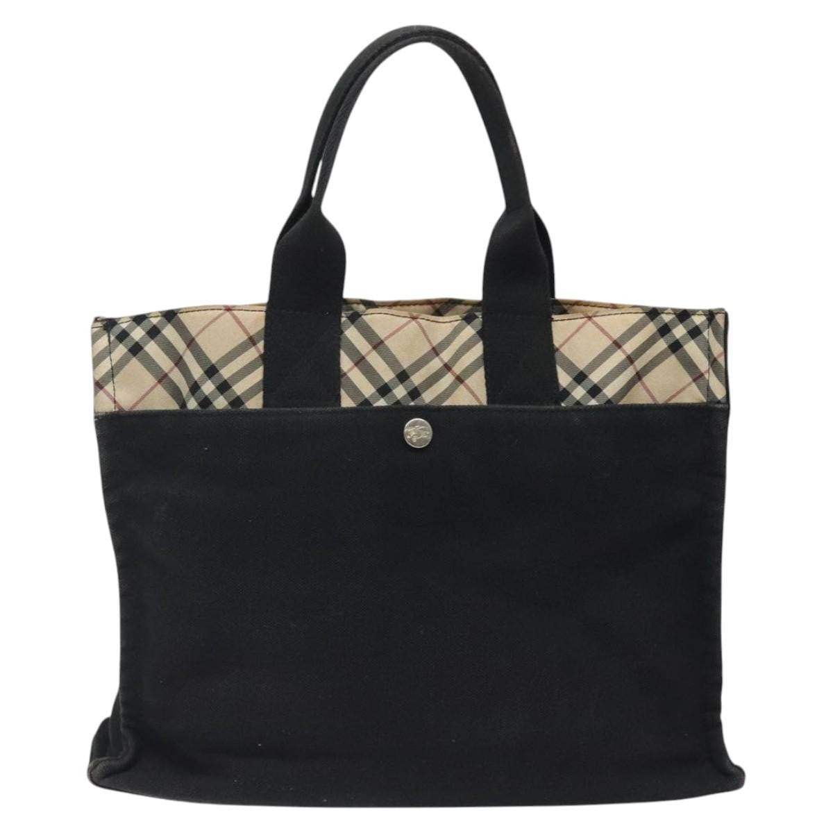 Burberry Nova Check Tote canvas check pattern, BLACK, CANVAS, Tote bag