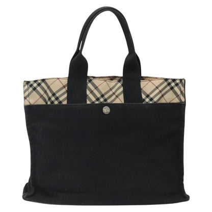 Burberry Nova Check Tote canvas check pattern, BLACK, CANVAS, Tote bag