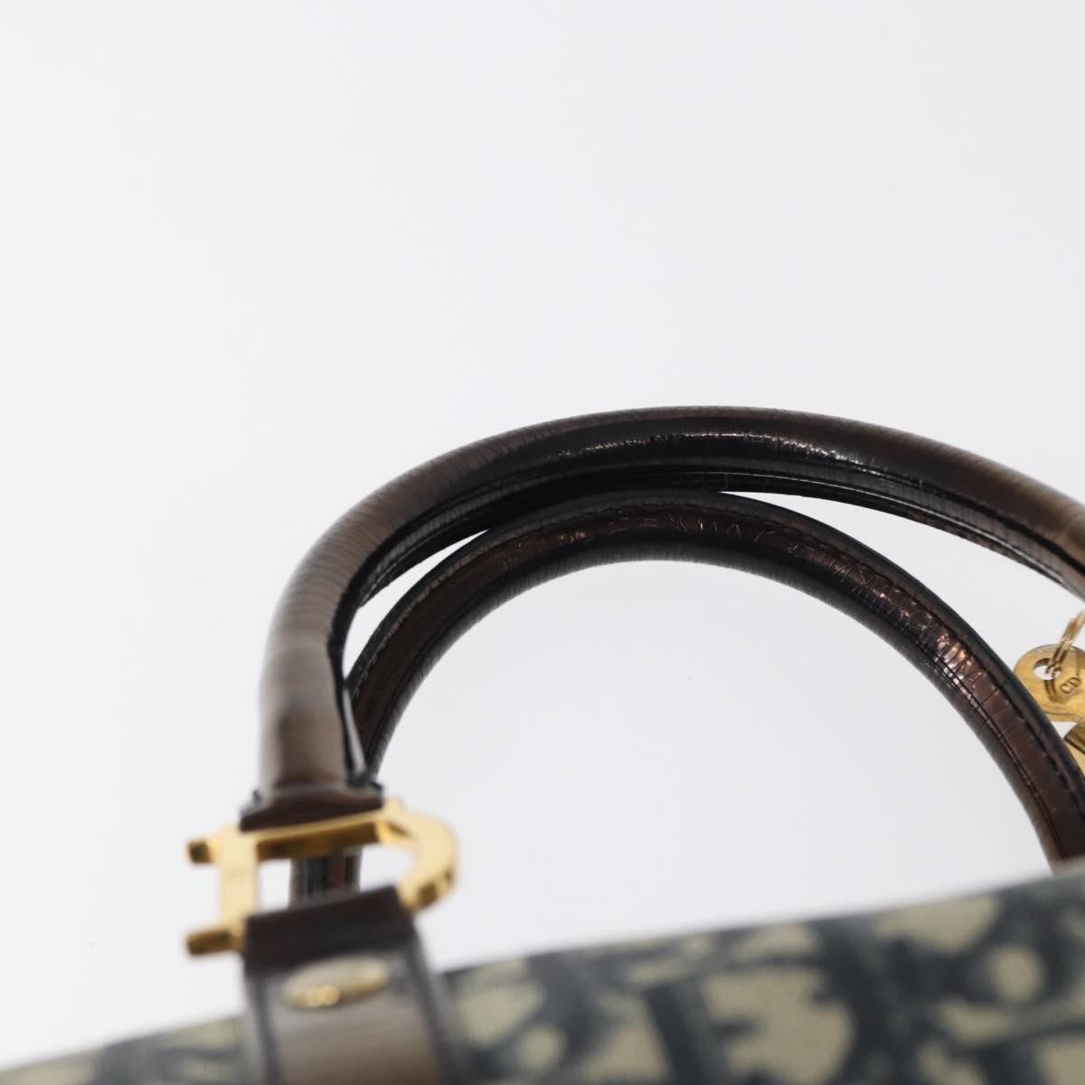 Christian Dior Vintage Trotter Boston Bag Diorissimo Canvas, NAVY, CANVAS, Handbag