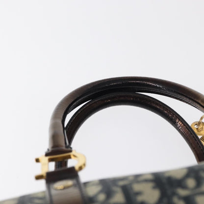 Christian Dior Vintage Trotter Boston Bag Diorissimo Canvas, NAVY, CANVAS, Handbag