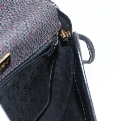 Saint Laurent Vintage Shoulder Bag Canvas, BLACK, CANVAS, Shoulder bag