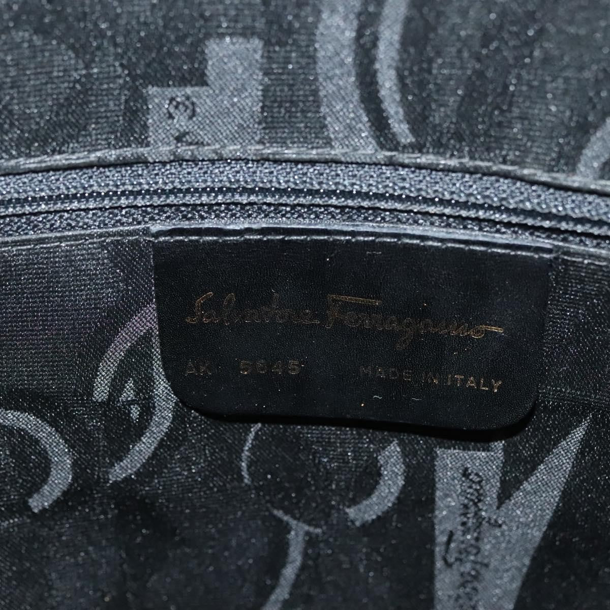 Salvatore Ferragamo Convertible Dome Gancini Leather, BLACK, LEATHER, Handbag