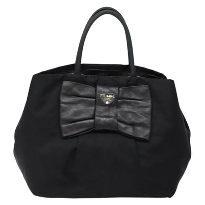 Prada Bow Tote Tessuto, SILVER, NYLON, Handbag