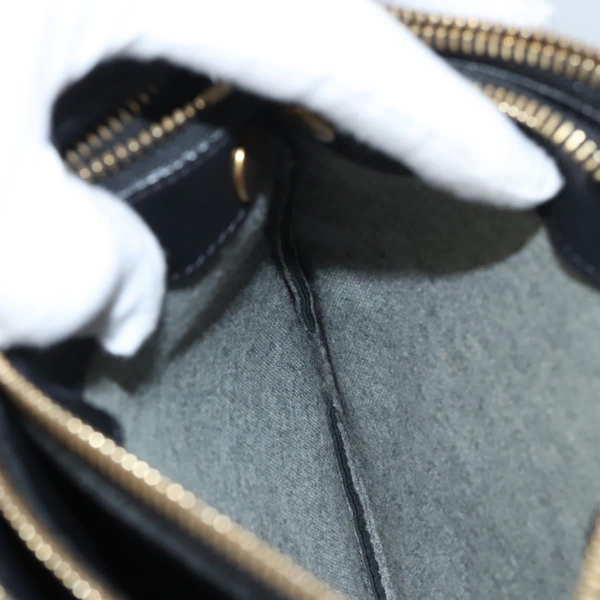 Celine Trio Crossbody Bag Leather, BLACK, LEATHER, Crossbody bag