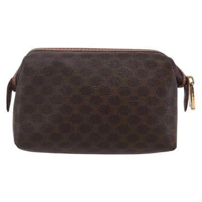 Celine Macadam Pochette Canvas and Leather, BROWN, CANVAS, Clutche & pouche