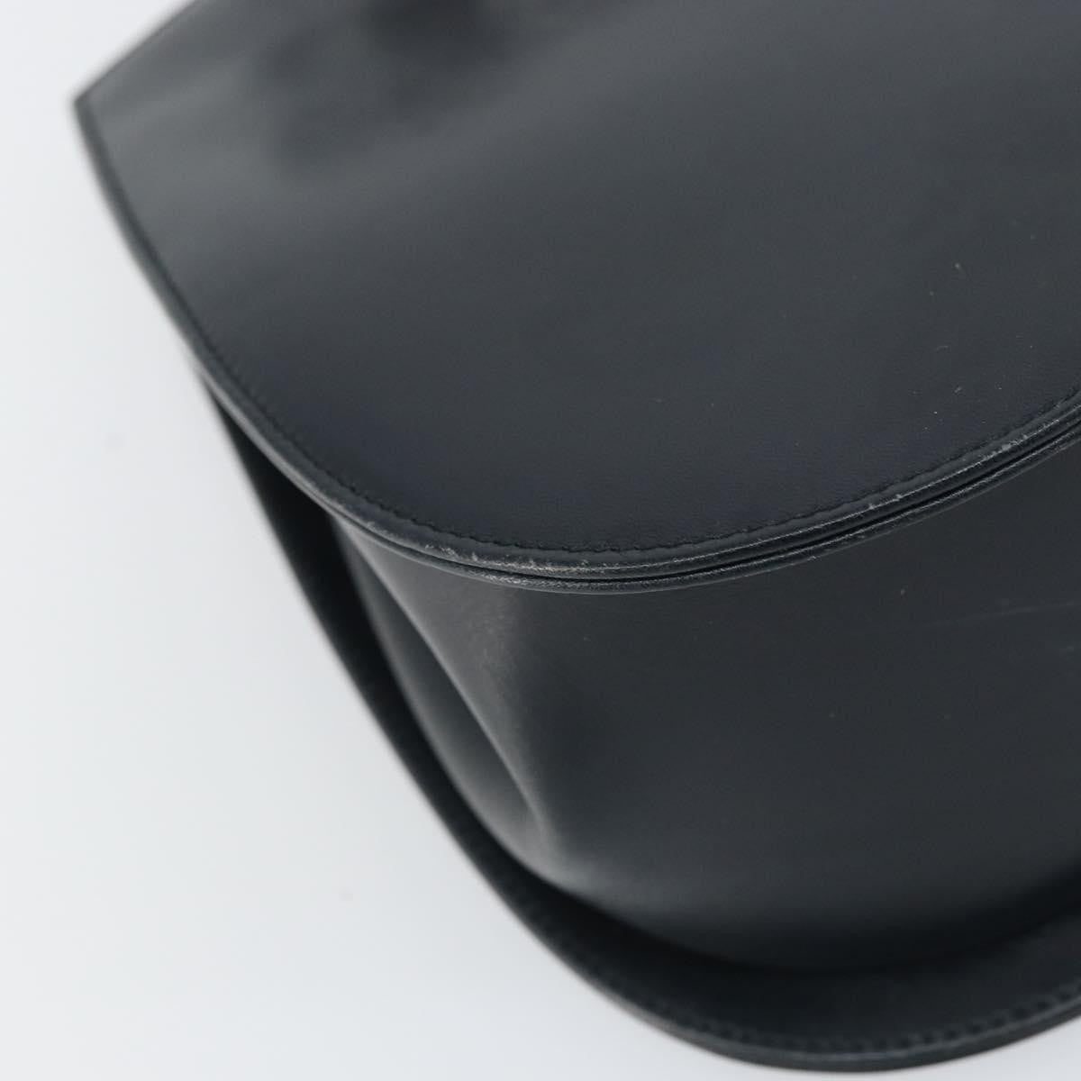 Salvatore Ferragamo Gancini Shoulder Bag Leather, NAVY, LEATHER, Shoulder bag