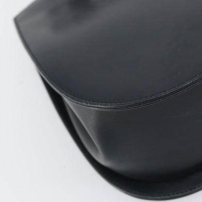 Salvatore Ferragamo Gancini Shoulder Bag Leather, NAVY, LEATHER, Shoulder bag