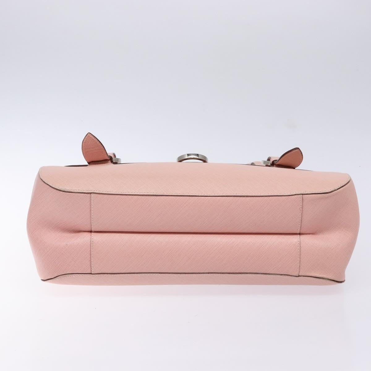 Salvatore Ferragamo Gancini handbag Leather, PINK, LEATHER, Handbag