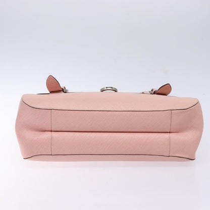 Salvatore Ferragamo Gancini handbag Leather, PINK, LEATHER, Handbag