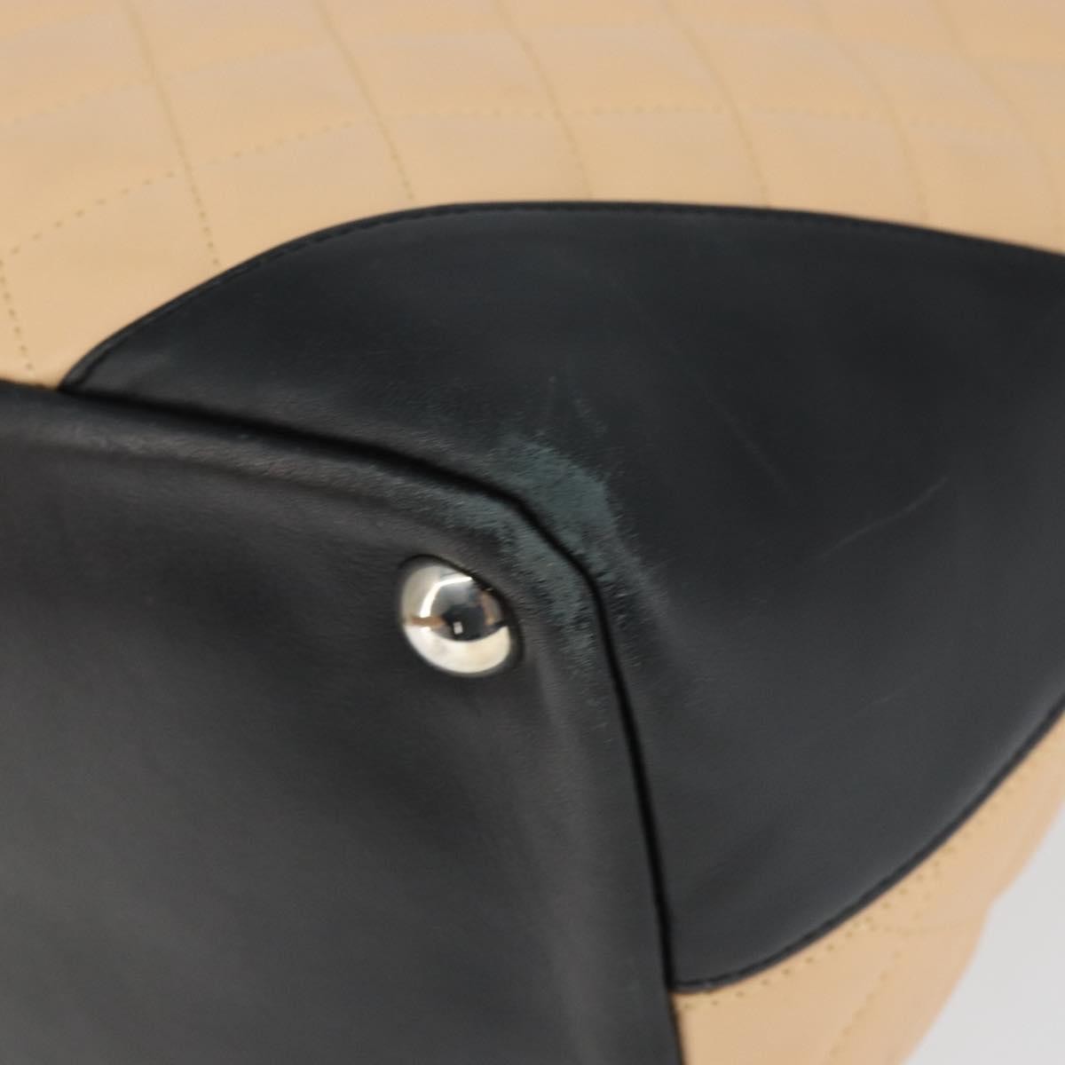 Chanel Cambon Tote Quilted Leather, BEIGE, LEATHER, Tote bag