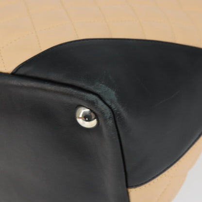 Chanel Cambon Tote Quilted Leather, BEIGE, LEATHER, Tote bag