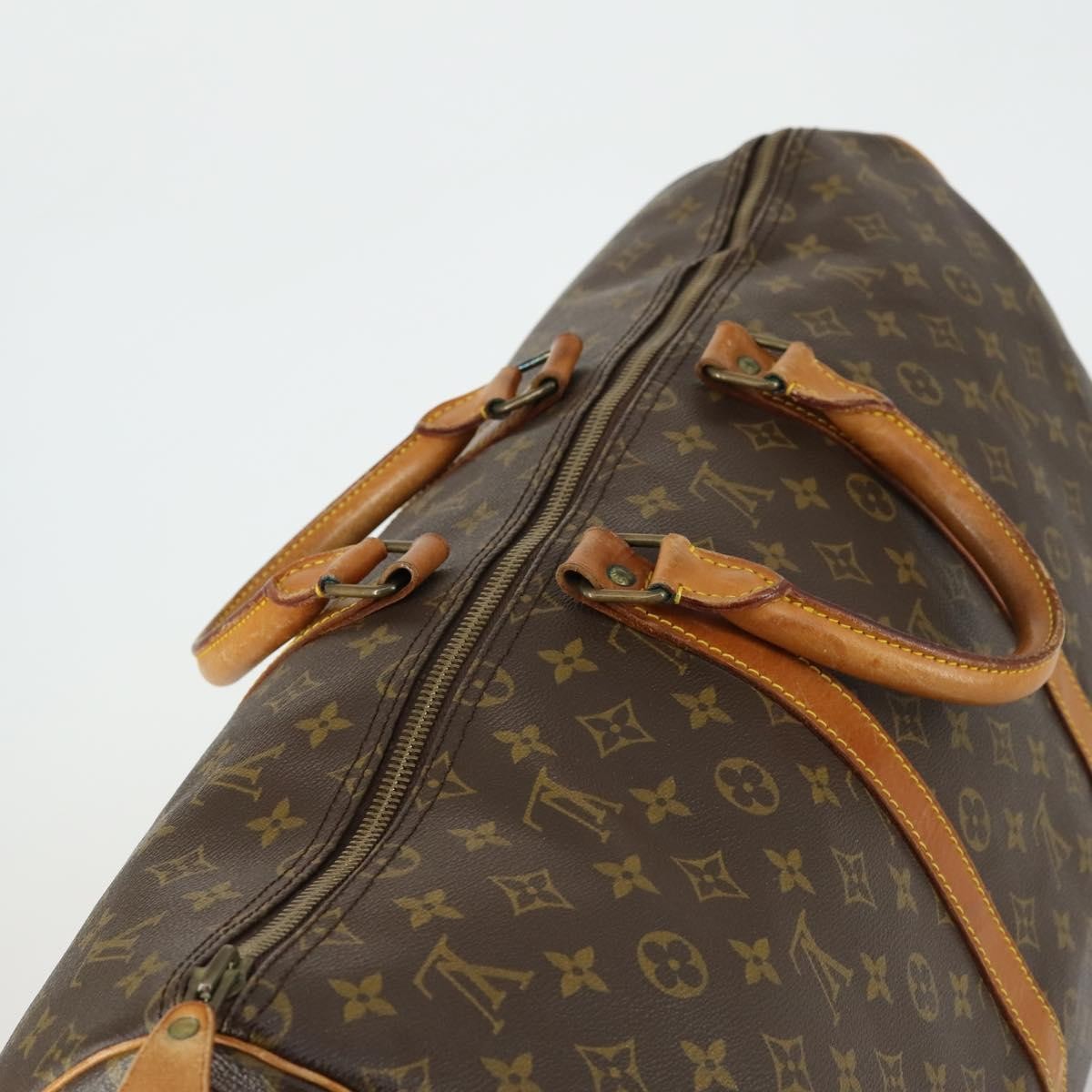 Louis Vuitton Keepall Bag Monogram Canvas, BROWN, CANVAS, Travel bag