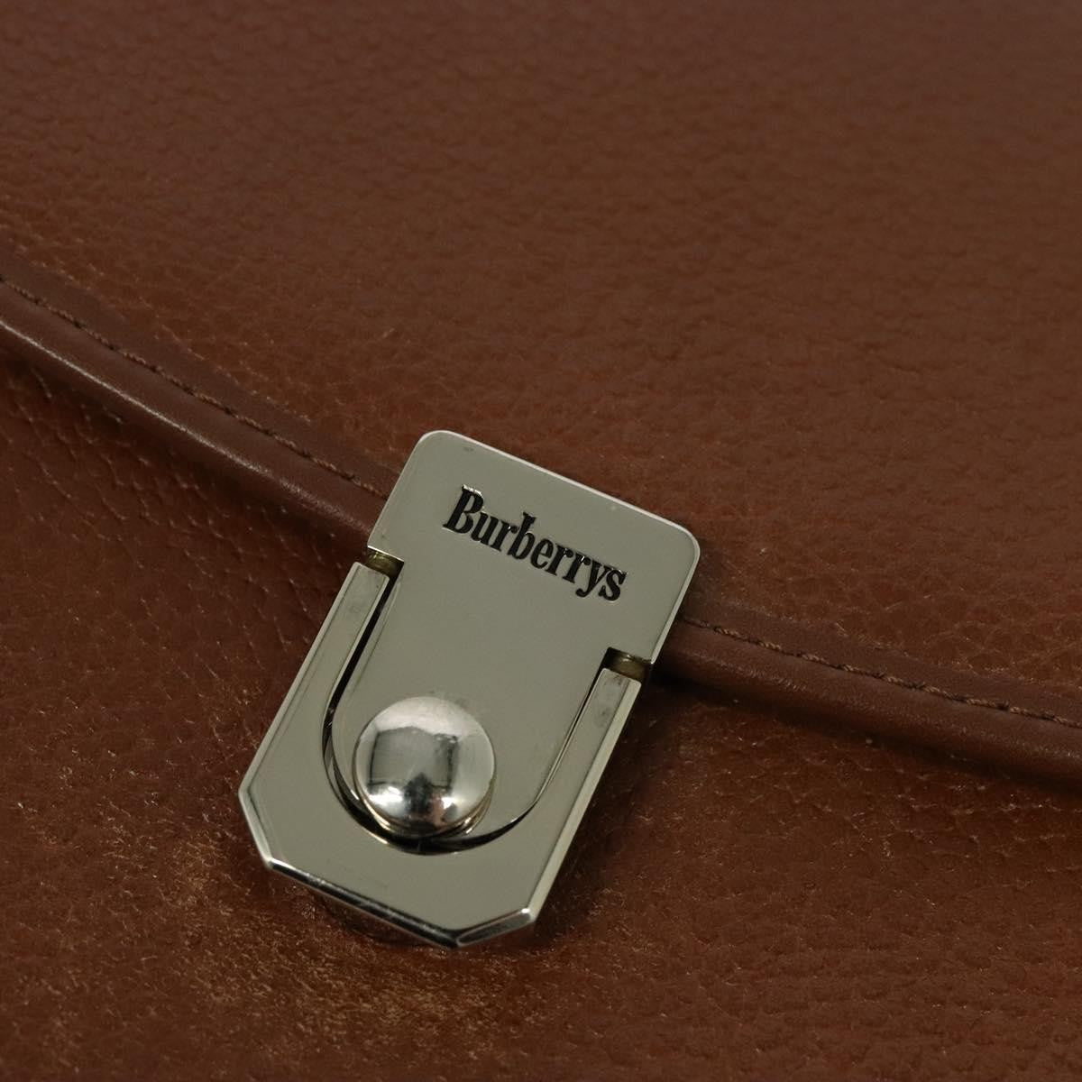 Burberry Vintage Handbag Leather, BROWN, LEATHER, Handbag