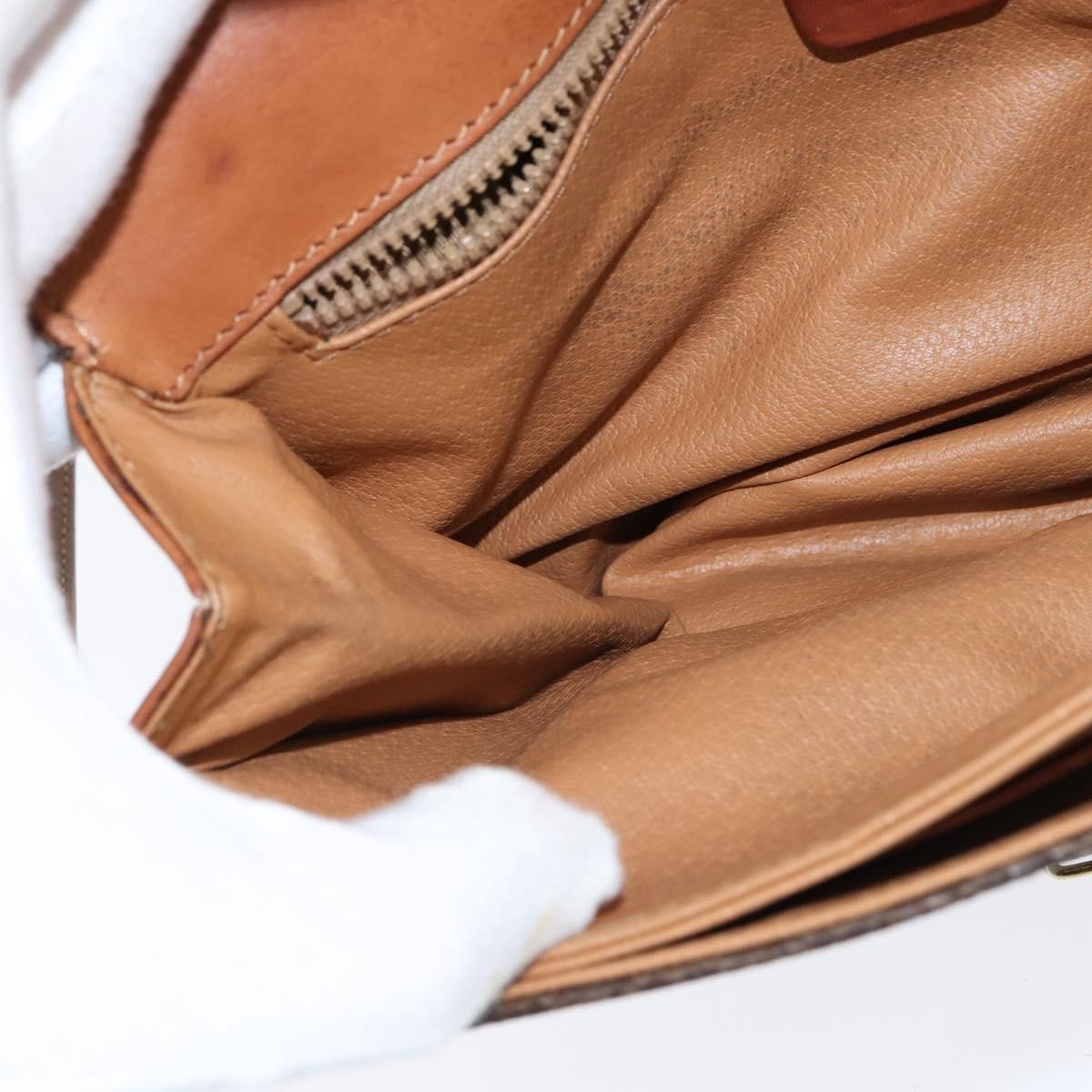 Celine Macadam Shoulder Bag PVC Leather, BROWN, PVC, Shoulder bag