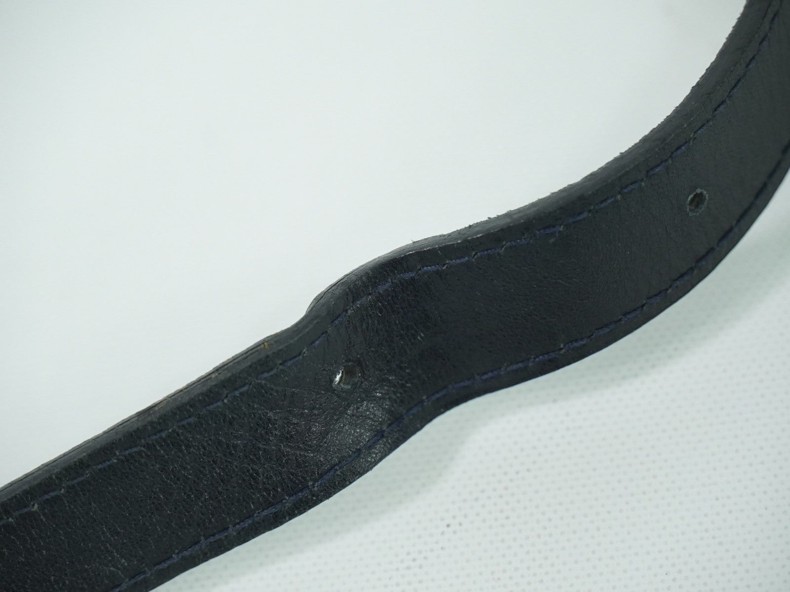 Salvatore Ferragamo Gancini Shoulder Bag Leather, NAVY, LEATHER, Shoulder bag