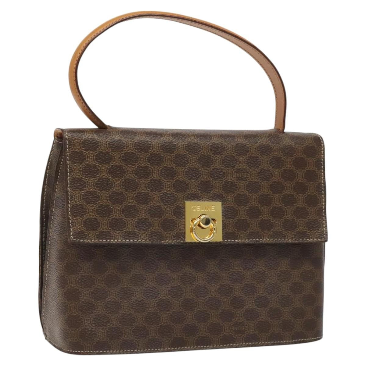 Celine Triomphe vintage handbag Macadam canvas, BROWN, CANVAS, Handbag