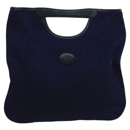 Celine C Macadam Handbag Canvas, NAVY, CANVAS, Handbag