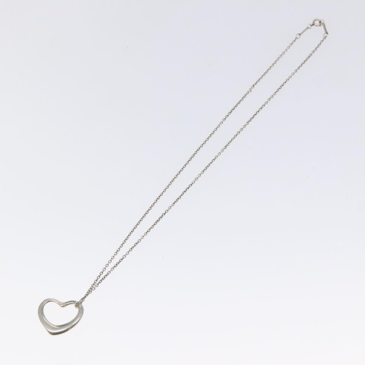 Tiffany & Co. Elsa Peretti Open Heart Pendant Necklace Sterling Silver, SILVER, SILVER, Necklace