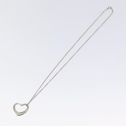 Tiffany & Co. Elsa Peretti Open Heart Pendant Necklace Sterling Silver, SILVER, SILVER, Necklace