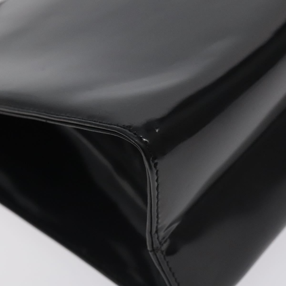 Salvatore Ferragamo Gancini handbag Patent leather, BLACK, PATENT_LEATHER, Handbag