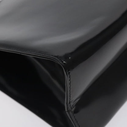 Salvatore Ferragamo Gancini handbag Patent leather, BLACK, PATENT_LEATHER, Handbag