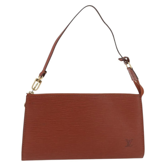 Louis Vuitton Pochette Accessoires Epi Leather, Brown, Leather, Clutch