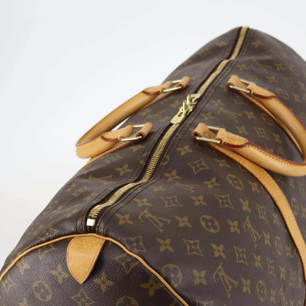 Louis Vuitton Keepall Bag Monogram Canvas, BROWN, CANVAS, Travel bag