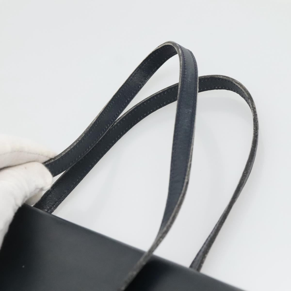 Christian Dior Vintage Handbag Leather, NAVY, LEATHER, Handbag