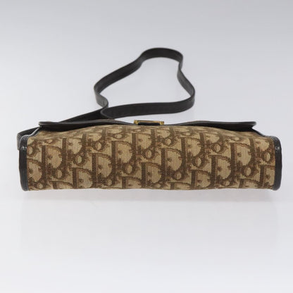 Christian Dior Vintage Trotter Crossbody Bag Diorissimo Coated Canvas, BROWN, CANVAS, Crossbody bag