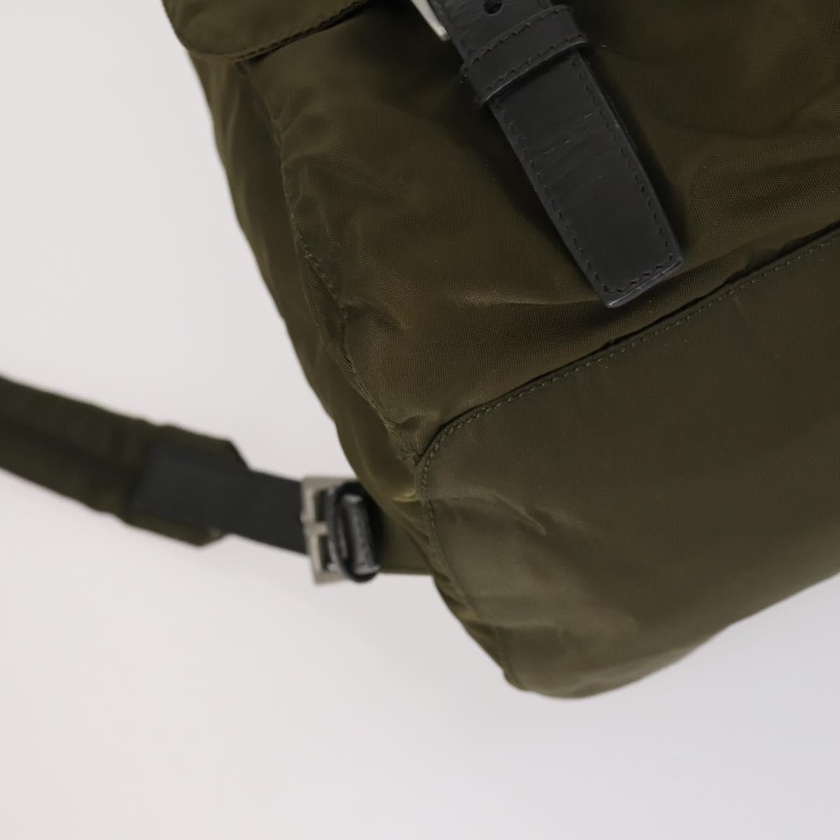 Prada Double Front Pocket Backpack Tessuto, KHAKI, NYLON, Backpack