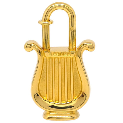 Hermes Harp Cadena Padlock 1996 Limited Metal Design, GOLD, GOLD_PLATED, Charms and Keychains