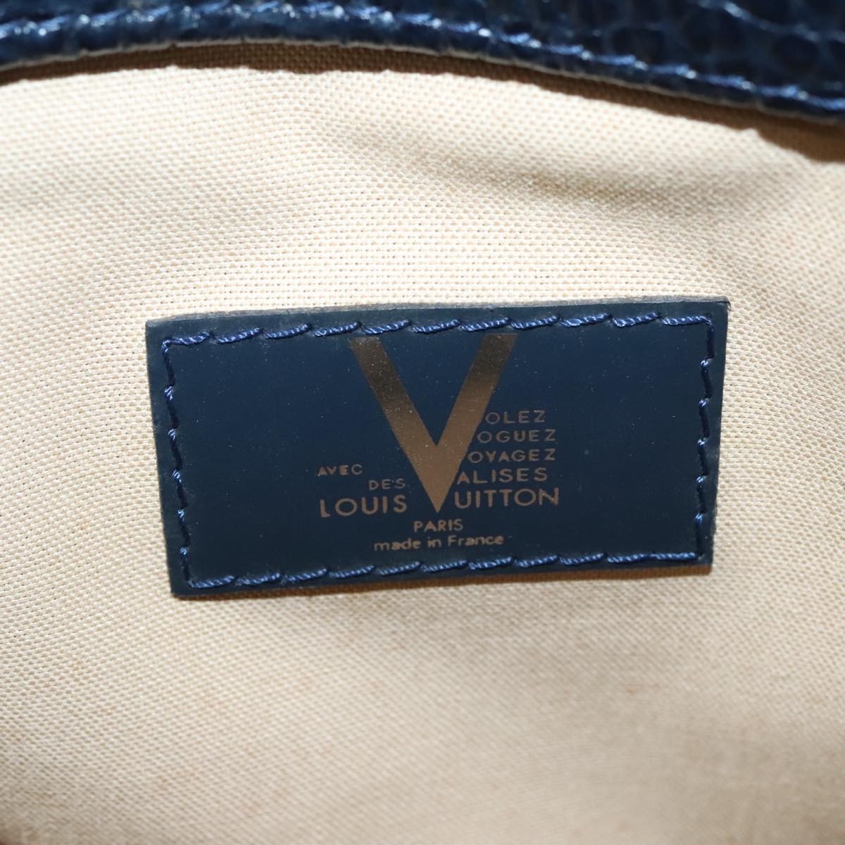 Louis Vuitton Vail Blanket Cabas Wool with Leather, NAVY, WOOL, Tote bag