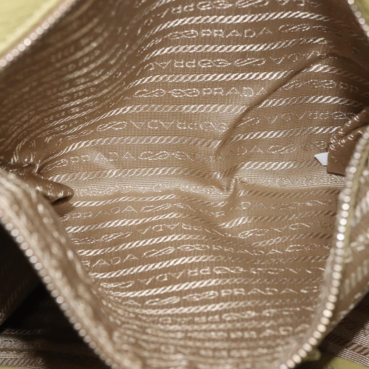 Prada Shopping Tote Vitello Daino, GREEN, LEATHER, Tote bag