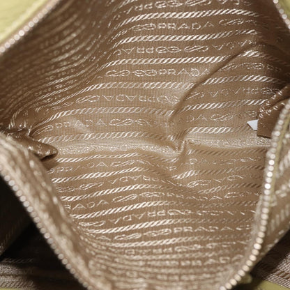 Prada Shopping Tote Vitello Daino, GREEN, LEATHER, Tote bag