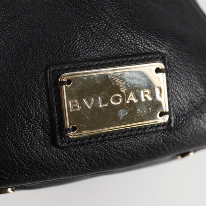 Bvlgari Chandra Top Handle Bag Leather, BLACK, LEATHER, Shoulder bag