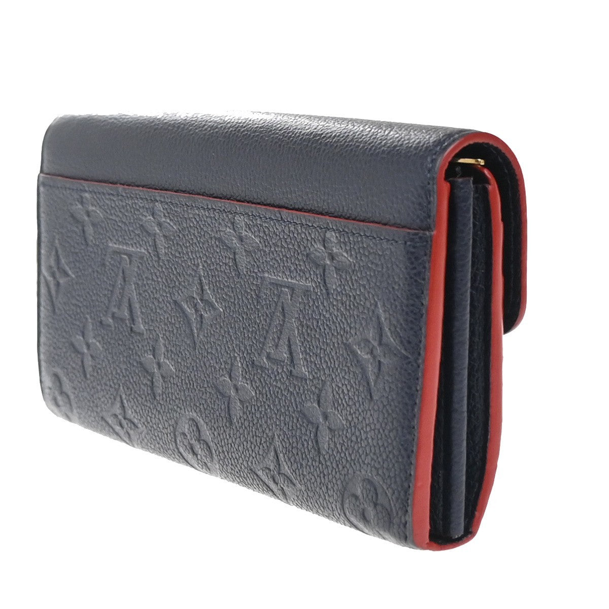 Louis Vuitton Sarah Wallet NM Monogram Empreinte Leather, BLUE, LEATHER, Wallets