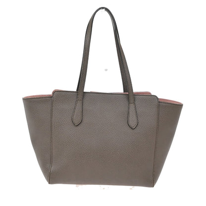 Gucci Swing Tote Leather, BROWN, LEATHER, Tote bag