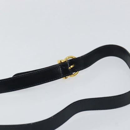 Salvatore Ferragamo Gancini Shoulder Bag Leather, NAVY, LEATHER, Shoulder bag