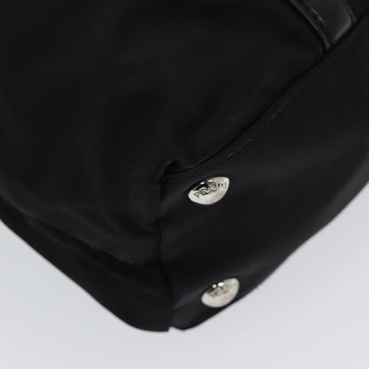 Prada Convertible Zip Tote Tessuto with Leather, BLACK, NYLON, Tote bag