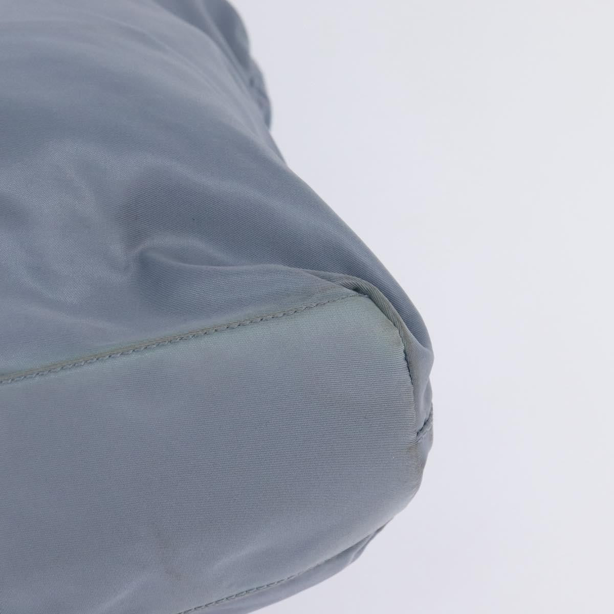 Prada Side Pocket Tote Nylon, BLUE, NYLON, Tote bag