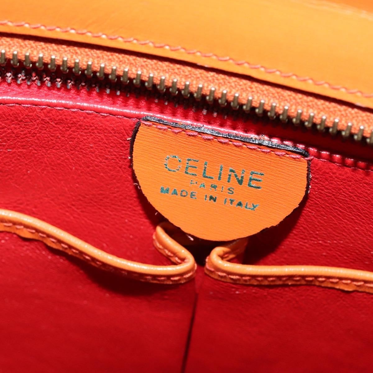 Celine Tote bag Leather, ORANGE, LEATHER, Tote bag